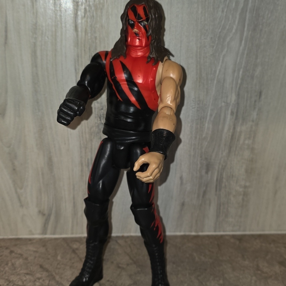(J21)WWE MATTEL KANE TrueMoves Hinged 11.5" Wrestling Wrestler WWF Action Figure